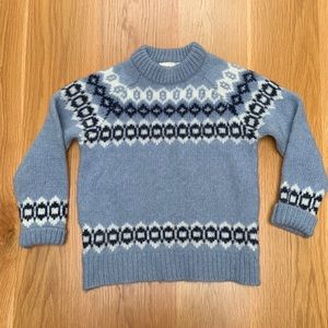 Vintage light blue Icelandic Sweater. Size Small.